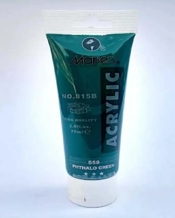 Marie's%2075ml%20Acrylic%20Colors%20Paint%20Tubes-558%20Phthalo%20Green%20-%20Image%203