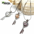 Jiujiang Portable 【TasteGlobe】Hongye Wish Pearl Pendant Necklace Cage Holder Natural Pearl Customized Jewelry Oyster for Women Christmas Gift. 