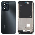 Vivo Y02s Middle Frame Housing With Side Button and Camera Lens Complete Body Casing Replacement For Y02s - Black. 