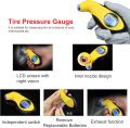 Digital LED Tire Tyre Air Pressure Gauge Tester Tool For Auto Car Motorcycle - Yellow. 