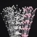 10pcs 4mm Bunch String Artificial Pearl Sticks Bridal Bouquets Beaded Handmade Flower Stem Beads Wedding Party Decor DIY Craft. 