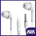 AVA B5 HIGH QUALITY FINISHING HANDS FREE HEADPHONE HANDSFREE EARPHONE WITH MIC, EXTRA SOUND WIRED EARPHONES SPORT IN EAR DEEP BASS STEREO EARBUDS EARPHONES HANDFREE FOR ALL SMARTPHONES ANDROID & IOS, WHITE. 