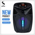 Sixonic 100% Original 6.5 Inch Portable Rechargeable Wireless Bluetooth Speaker With Microphone and Remote Control Super Loud Woofer Speaker FM Radio, USB and Memory Card Supported. 