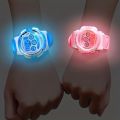 Electronic Night Glow Wrist Watch Colorful Digital Watch Holiday Party Gift. 