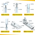 2 Pack Double Folding Door Metal Top Pivot Hardware Package for Bi-Fold Door Sliding Door Closet Door. 