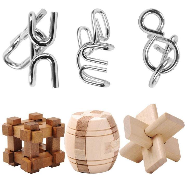 6Pcs%20IQ%20Brain%20Teaser%20Set%20Metal%20Puzzle%20+%20Wooden%20Kong%20Ming%20Lock%20for%20Children%20Adults%20MT1142%20-%20Image%209