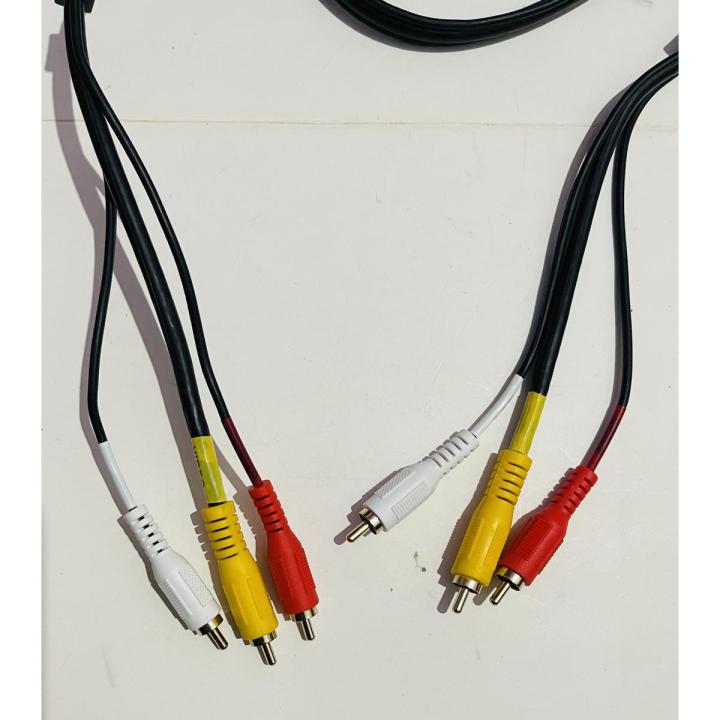 6 ft Composite Video Cable with Stereo Audio RCA - M/M Black