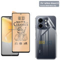 Pack of 2 - Infinix Smart 9 Ceramic Matte Film + Back Jelly Protector Soft Skin Vinyl Lamination wrap paper clear & 9D 21D 100D Screen Protector Best For Gaming PUBG Players PLastic Unbreakable Flexible Soft Sheet For infinix smart9 - semi Transparent. 