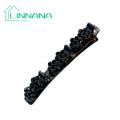 Hair Clip Tight Shiny Rhinestone Flower Decor Double Layer Hairpin. 