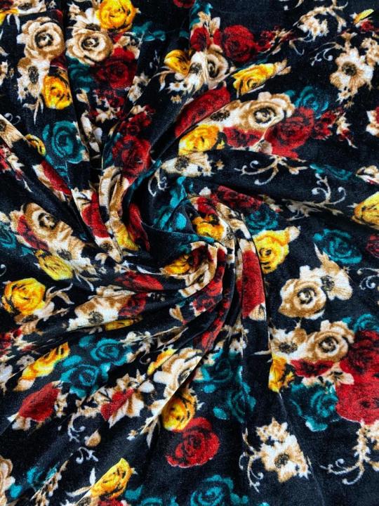 Luxurious Digital Korean Velvet Unstitched Winter 2pc Suits for Women and Girls