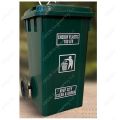 Outdoor Garbage Bin with Wheels - 100 Liters - Large Industrial Dustbin - Wheeled Street Waste Bin - Trolley Type - High Quality Plastic. 