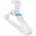 hanger for clothes in white color pure plastic with shine in pack of 12. 