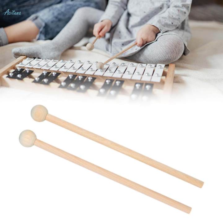 2Pcs Percussion Mallets Lightweight Kids Beginners Students Musical Parts for Xylophone Woodblock