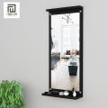 Rectangular White Wooden Wall Mirror for Living Room Bedroom Bathroom Modern Design Durable Build. 