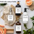 24Pcs White Waterproof Labels For Bottles Farmhouse Hand Soap Dispenser Label Stickers For Lotion Shampoo Conditioner Supplies. 