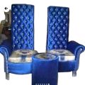 2 Modern Sofa High Big Chair Desigen 2 Seater Dark Blue valvet Colour With 2 cousion free {Special Offer available}.... 