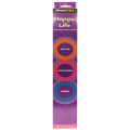 Happy Life Collection - Ribbed, Contoured, Dotted Condoms (20x3) 60 Condoms- Bulk Pack. 