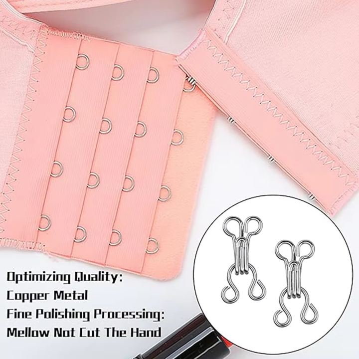 Sewing Hooks and Eyes | Metal Sewing Hooks & Eyes Closure Fasteners for Clothes, Skirts, Coats, Bracelets, Bags & Corsets