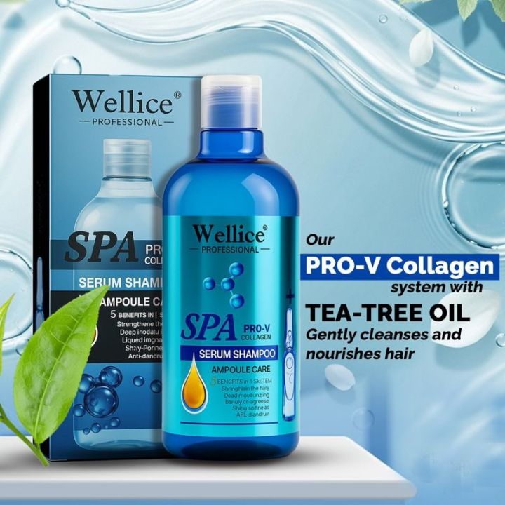 Wellice Original Blue Wellice Serum Shampoo 500 Ml Pro V Collagen System wit ...