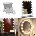 Makeup Mirror Lights Hollywood Style LED Vanity Mirror Lights 10 LED with Touch Stepless Dimmer,Plug-in Lighting Fixture Strip for Makeup Table Set in Dressing Room Bathroom. 