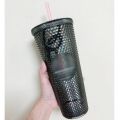 Blackpink X Starbucks 2023 Doodle Pink Black Tumbler Durian Cup Sippy Cup 710ml 24oz. 