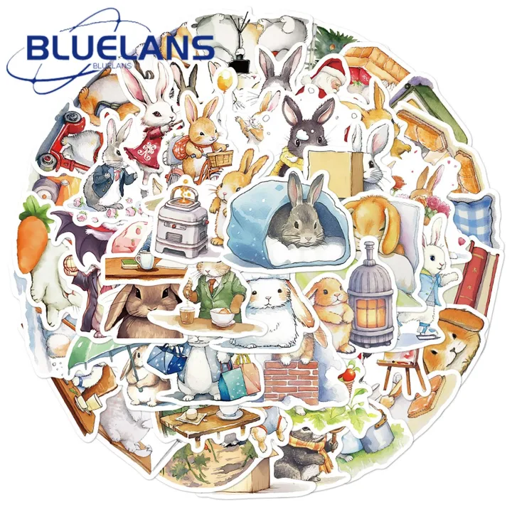 Rabbit Stickers Kit 50pcs Cute Rabbit Sticker Set for Phone Laptop ...