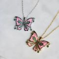 Winx the Club Butterfly Pendant Design New Fashion Pop Colorful Butterfly Pendant Romantic Beautiful Necklace Jewelry. 