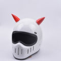 1Pc Motorcycle Helmet Cool Devil Ox Horn Decor Suction Cup Headwear Accessory. 