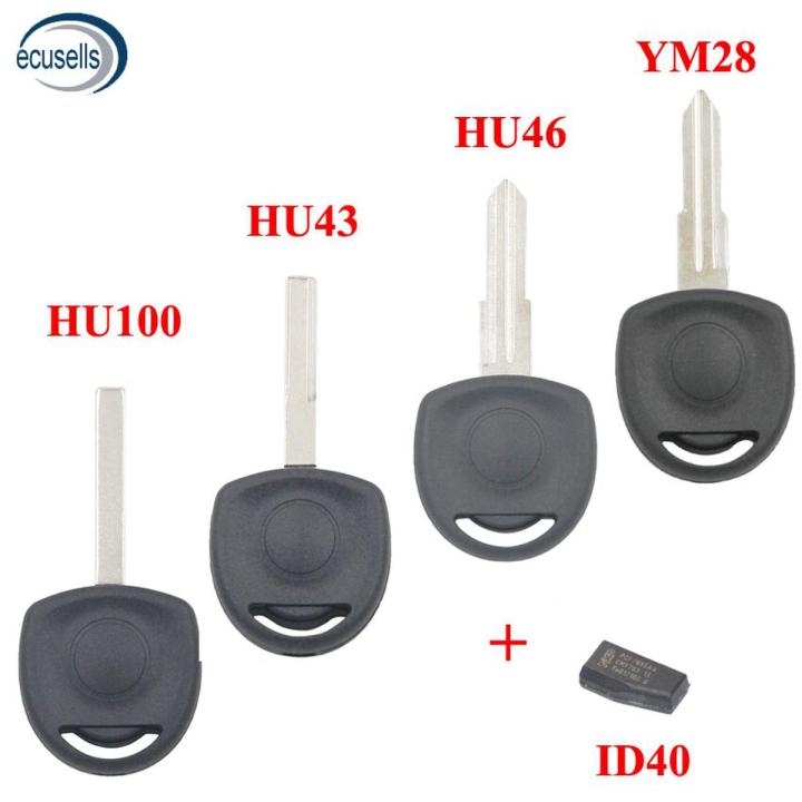 【Universal Car Parts Store】Transponder Key with ID40 Chip for Opel HU43 HU100 YM82 HU46