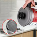 Oil Filter Pot Oil Strainer Pot Stainless Steel Grease Strainer Oil Storage Pot Oil Container Stainless Steel Oiler Tank Container Grease Keeper with Filter Dust Lid Non slip Handle for Frying Oil and Cooking Grease. 