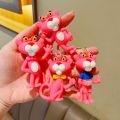 Pink Panther Keychain Cartoon Cute Doll Keyring Fashion Couple Bag Ornament Key Chain Car Pendant Accessories Kids Birthday Gift. 