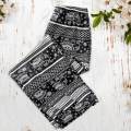Yoga Pants Boho Thai Beach Baggy Pants Hippy Female Harem Trousers White Fish Scale. 