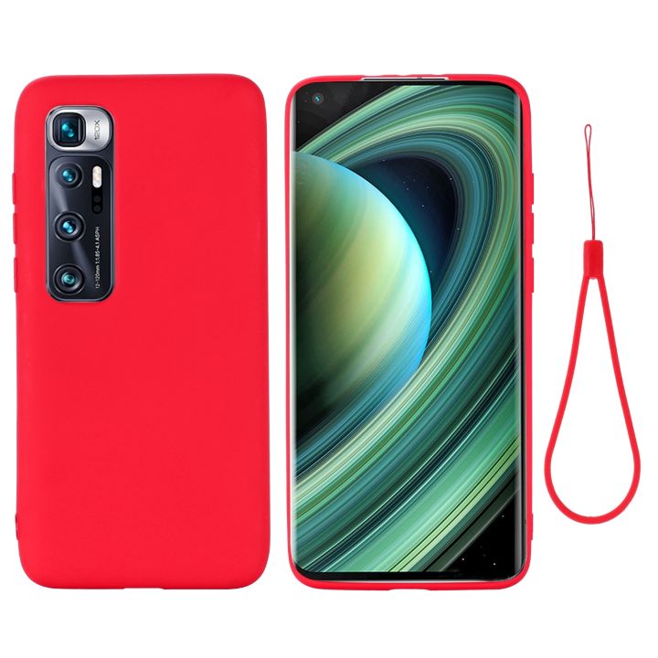 For Xiaomi Mi 10 Ultra Pure Color Liquid Silicone Shockproof Full Coverage Case