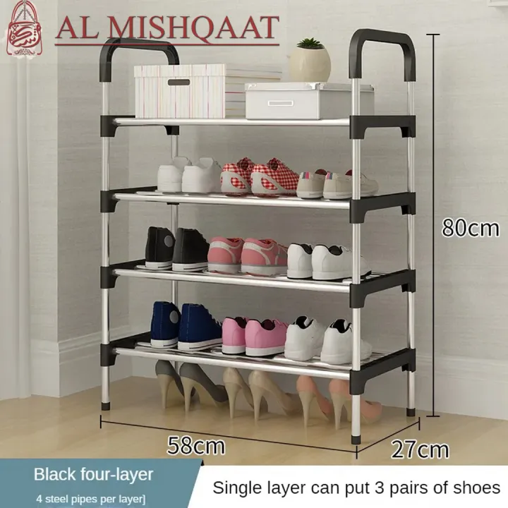4 Layer Imported Heavyweight Shoe Rack Organizer Stainless Steel Shoe ...