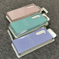Silky Liquid Silicone Soft-Touch Back Protective Case Cover for Samsung Galaxy Z Fold 5 Fold 4 Fold 3. 