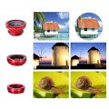360 Degree Rotate Shark Tail Shape Clip Wide Angle Macro Fisheye Lens 3 in 1 Cell Phone Camera Lens Kit for Mobile Phones iphone-SHYJT001. 