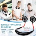 Wearable Shoulder Fan - Fans 3 Speed Adjustable Rechargeable Hands-free Cooling Wearable Portable Sports Mini Neck Fan Hands Free Sport Hanging Neck Fan Random colour. 