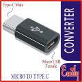 Android Micro USB to Type C Charging and Data Converter Adapter. 