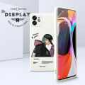 Hontinga for Infinix Note 30 4G 5G Back Cover Green Hair Boy Side Design Phone Case Square Soft Liquid Silicone Mobile Cover. 