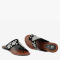 ECS Floral Embroidered Chappals Flat Chappal For Women. 