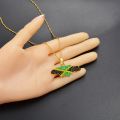 Anniyo Color Flag Nigeria Jamaica With Rhinestone Africa Maps Pendant Necklaces Ethnic Jewelry #122721. 