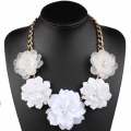 Claire Jin Trendy Mix and Match Different Kinds Five Flowers Necklace Women Exaggerated Jelly Clear Fashion Choker Party Jewelry. 