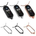 For Xiaomi Mi Band 5 / 6 MIJOBS Metal Pendant Stainless Steel Watch Necklace. 