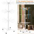 3 Tier Rotating Jewelry Holder, 30 Hooks Jewelry Stand Necklace Holder Jewelry-Tree Display Stand Organizer, Countertop Spinner Display Stand Rotating Jewelry Display Rack. 