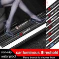 Carbon Fiber leather Threshold Protection Sticker Car Door Threshold Sticker Car Threshold Strip Trunk Anti-Stepping Sticker for Suzuki Toyota Nissan Honda Mercedes-Benz BMW Hyundai Lexus Subaru MG Kia. 