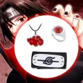 Anime Naruto Akatsuki Rings Necklace Headband Itachi Obito Ninja Halloween Cosplay Accessory Gifts. 