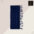 Ladies Stoles Trendy staller for women, Khaddi check Hijab Scarf fashion dupattas for girls, versatile ladies stole in Lawn stuff – Dark blue. 