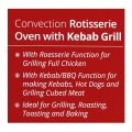 Westpoint Baking Oven Toaster 30Ltr - WF-2800R - Rotisserie Oven with Kebab Grill. 