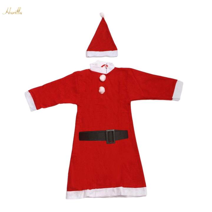 Children Santa Claus Costume Kids Christmas Costumes for Festival Role to 9 Year Old Girl