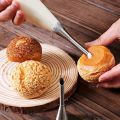 Stainless Steel Pastry Cream Puff Injection Nozzle, Cake Decorating Piping Tip, Kitchen Baking Tool Accessory For Cupcake Decoration Puff Making, Cookie Making, Baking Tools Kitchen Accessories. 